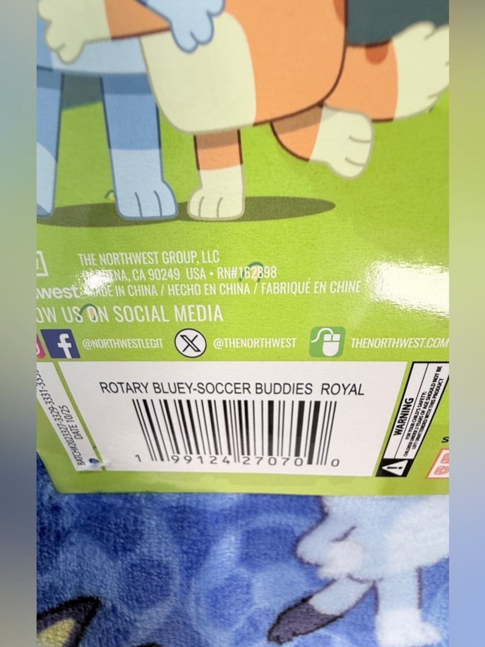 Bluey Soccer Buddies Plush Throw Blanket Kids Fleece Touch 50x70 Bluey Bingo - Picture 7 of 7